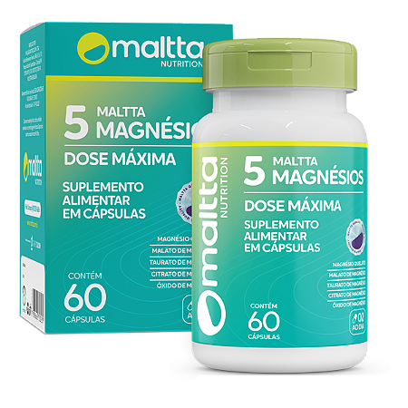 5 Magnésios Dose Máxima 60caps
