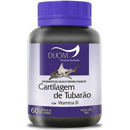 Cartilagem de Tubarao com Vitamina D 60caps Duom
