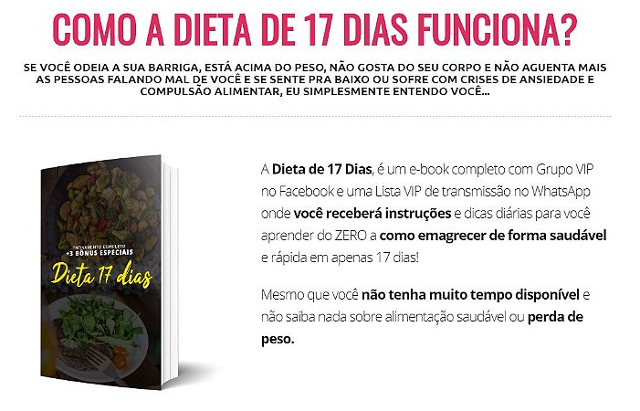 Dieta de 17 Dias Com Grupo VIP (e-book)