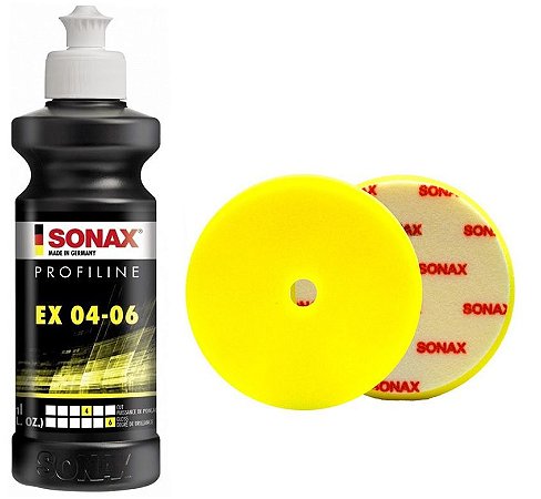 Kit Sonax EX 04-06 250ml + boina Refino Amarela 5,5”