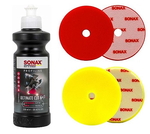 Kit Sonax UltimateCut 250ml+boinas Corte e Refino 165mm 6”