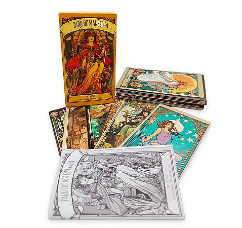 Tarô de Marselha 78 Cartas Alta Qualidade Com Manual