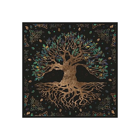 Toalha Para Leitura de Tarô Árvore da Vida Mística 70CM