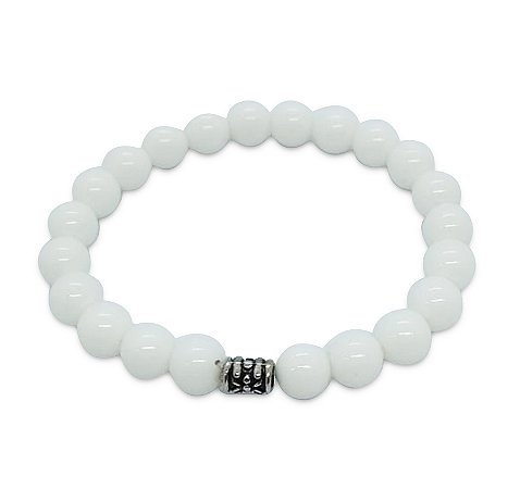 Pulseira  de Pedras Naturais Quartzo Branco