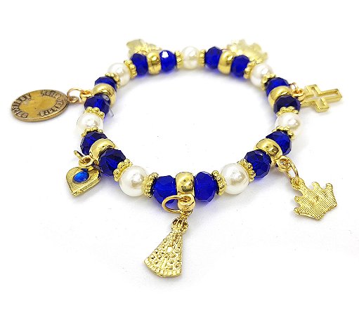 Pulseira Nossa Senhora da Aparecida Católica Ajustável