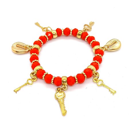 Pulseira Bará Orixás Umbanda Candomblé Vermelha Ajustável