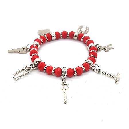 Pulseira Ogum Orixás Umbanda Candomblé Vermelho Ajustável