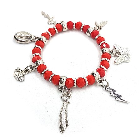 Pulseira Yansã Orixás Umbanda Candomblé Ajustável