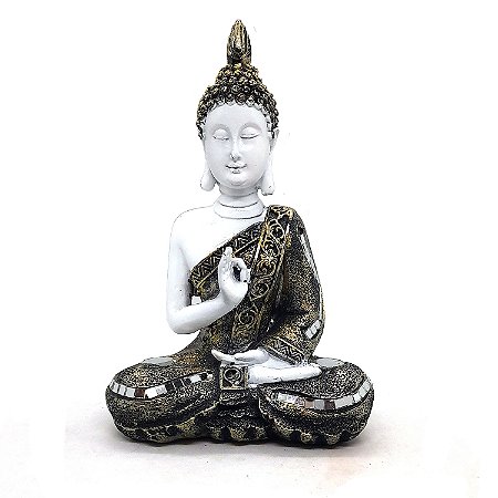 Buda Tibetano Tailandes Sidarta Hindu Estatueta Resina 15cm