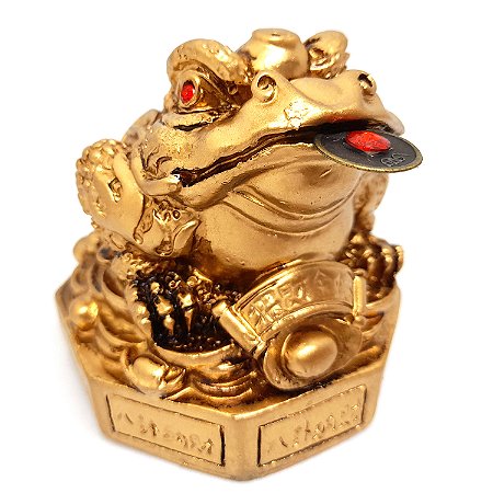Sapo da Riqueza Feng Shui Chan Chu Sorte Fortuna Poder 4cm