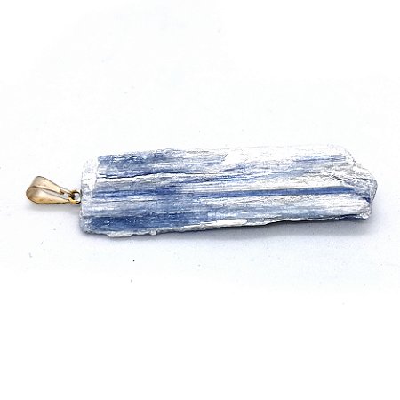 Pingente Cianita Azul Natural Proteção Espiritual Unidade
