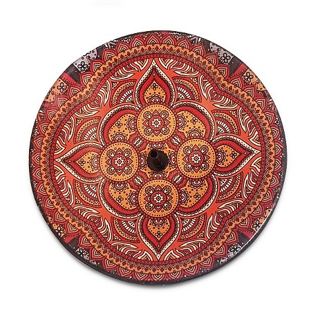 Incensário de Cerâmica Vareta Mandala Espiral Espiritual 10 cm