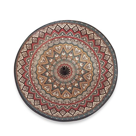 Incensário de Cerâmica Vareta Mandala Espiritual 10 cm