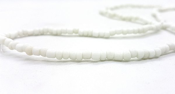Guia Colar Miçanga Branco Oxalá Umbanda 50cm