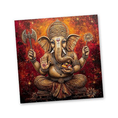 Toalha para Leitura de Tarô Ganesha Prosperidade 70 cm