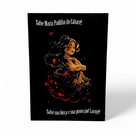 Placa Decorativa Salve Maria Padilha do Cabaré Mdf Fita 27cm