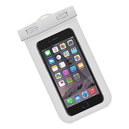 Capa de Celular Transparente Branco Prova Dágua Universal