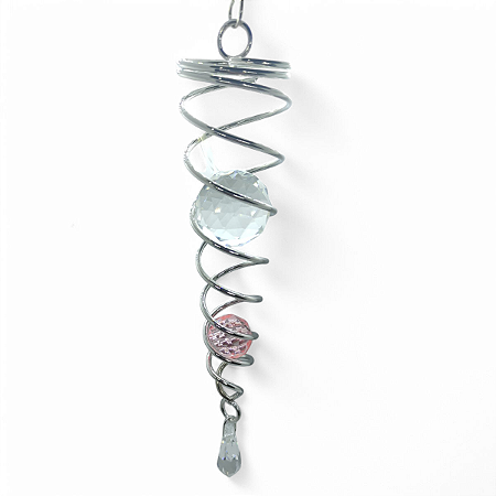 Suncatcher Captador Catalisador Energia Fengshui Rosa 30cm