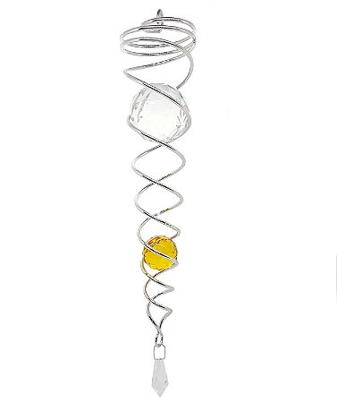 Suncatcher Captador Catalisador Fengshui Amarelo 20 cm