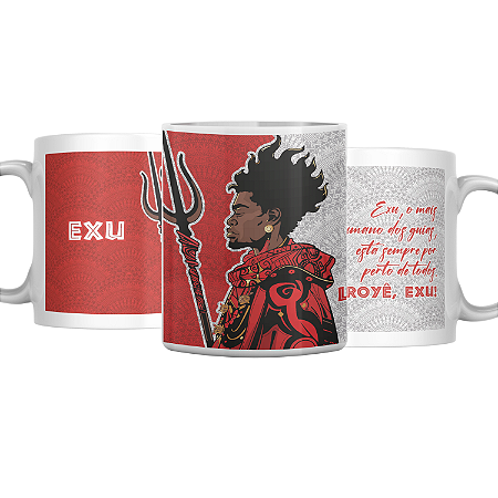 Caneca Exu Coleção Orixás Umbanda Candomblé 325ml