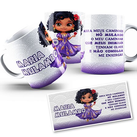 Caneca Maria Mulambo Mirim Orixá Umbanda Candomblé 325ml