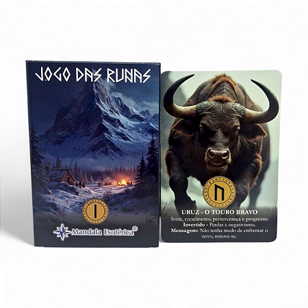 Baralho Jogo das Runas 25 Cartas Plastificadas Detalhadas