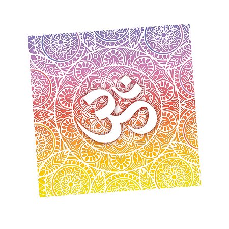 Toalha OM Degradê Laranja Som do Universo Espiritual 70 cm