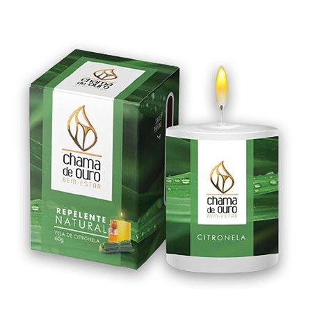 Vela Aromática Perfumada Decorativa Repelente Citronela 60g