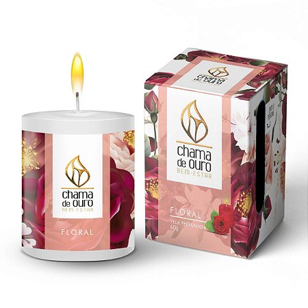 Vela Aromática Perfumada Vela Decorativa Floral 60g