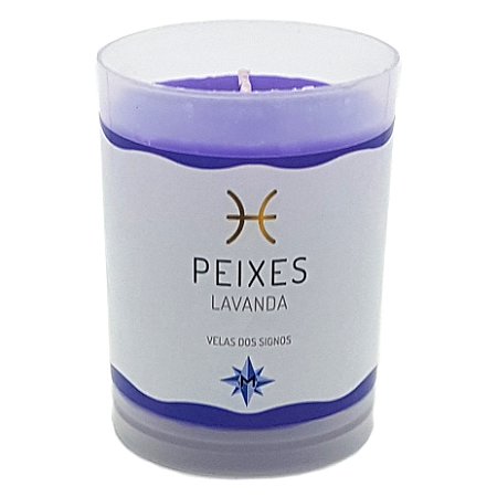 Vela Signo Peixes Perfumada Peixes Lavanda 90g