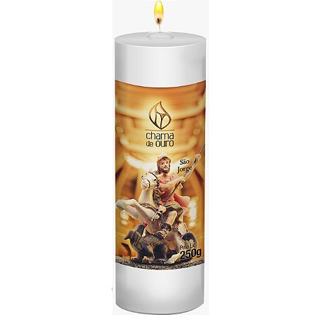 Vela Votiva São Jorge Com Linda Imagem 250g