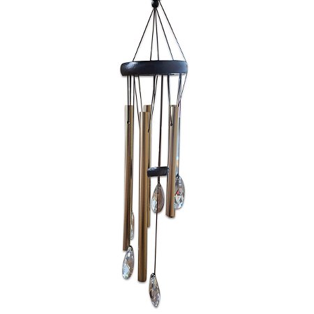 Sino dos Ventos de Cristal Proteção Espiritual Total 65 cm