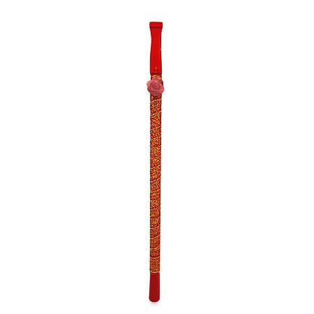 Piteira Rosa Claro Pomba Gira Dourado Brilhante Umbanda 23cm