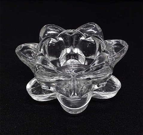 Porta Vela Flor De Lótus Cristal