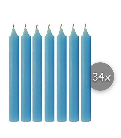 Maço 34 Velas Iemanjá Azul Vela  Azul Umbanda Candomblê