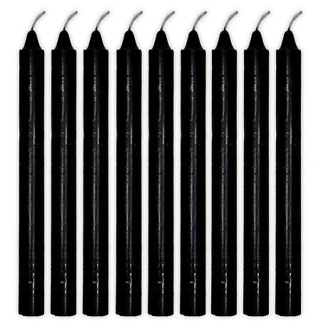 Maço 9 Velas Obaluaê Preta Preto Velho Vela Preta Umbanda