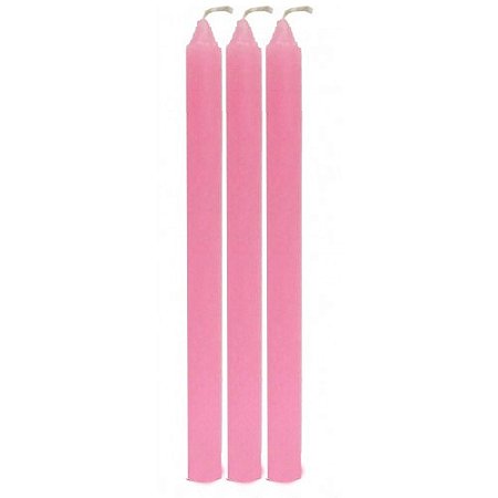 Maço de 3 Velas Erê Ibeji Vela Palito Rosa Umbanda Candomblê
