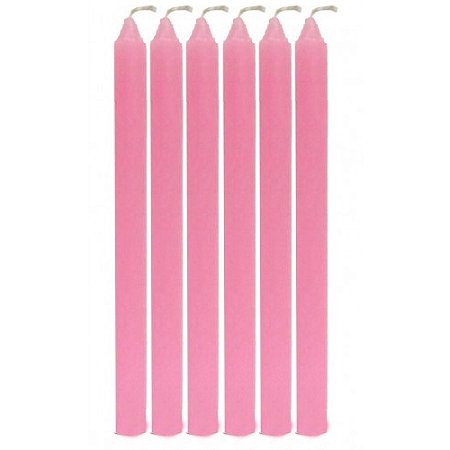 Maço de 6 Velas Erê Ibeji Vela Palito Rosa Umbanda Candomblê