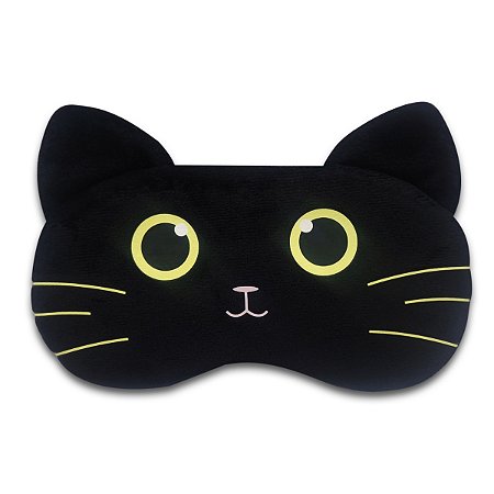 Máscara Para Dormir Gato Gel Térmico Reduz Olheiras Cansaço