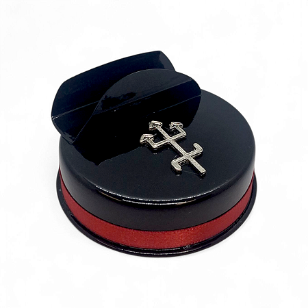 Ofertador Porta Cigarro e Cigarrilha Exu Metal Preto 7 cm