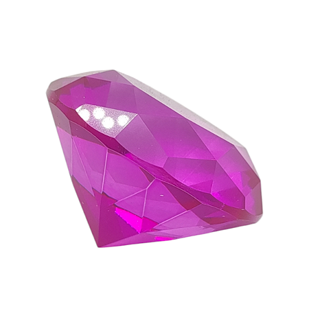 Jóia Diamante de Cristal Rosa Detalhado Para Decoração 4 cm