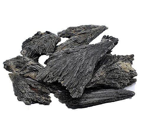 Kit 10 Pingentes Cianita Preta Natural Proteção Espiritual