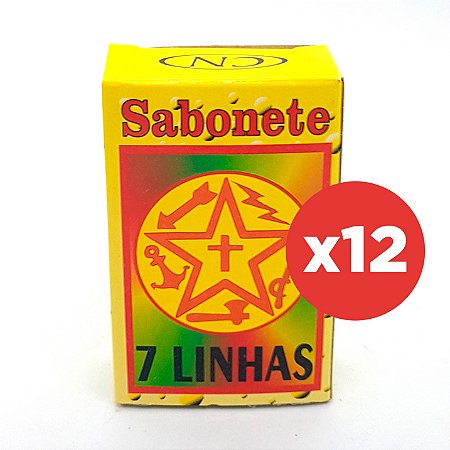 Kit 12 Sabonetes Sete Linhas Espirituais Proteção 50g CN