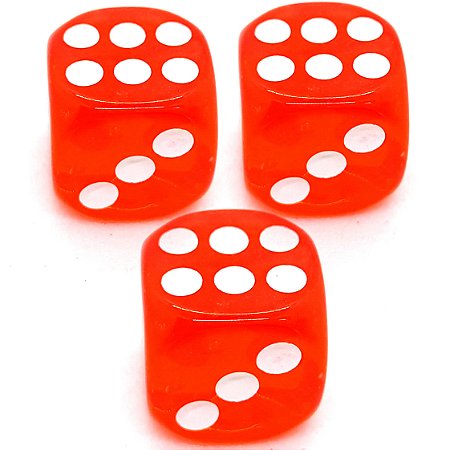Kit 3 Dados Vermelhos 14mm Zé Pilintra Orixás Umbanda Erês