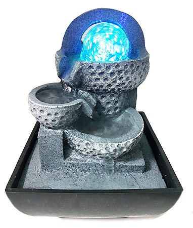 Fonte de Água 3 Quedas com Led Colorido Bivolt Arco 25cm