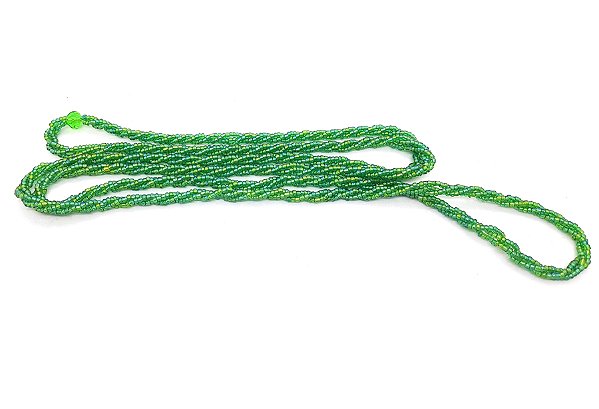 Guia Brajá 3 Fios Trançado Oxóssi Verde 60 cm Umbanda