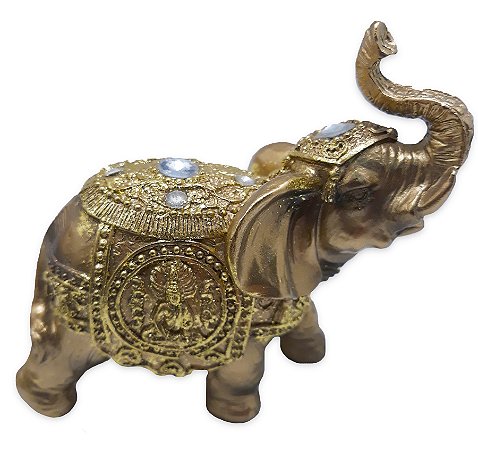 Elefante Indiano da Alegria e Proteção Cobre 11 cm