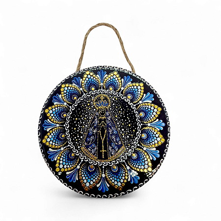 Enfeite de Parede Nossa Senhora Aparecida Mandala 16 cm