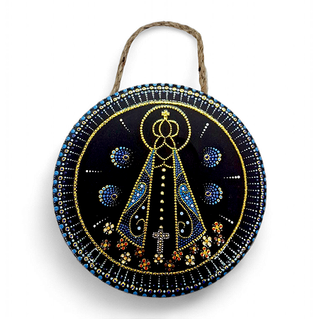 Enfeite de Parede Nossa Senhora Aparecida Porcelana 16 cm