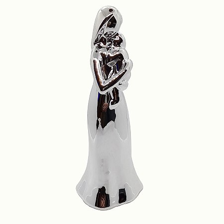 Enfeite Estátua Mãe Bebê Porcelana Amor de Mãe em Porcelana